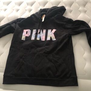 Victoria secrets sweatshirt hooded. Black size medium brand new with tags